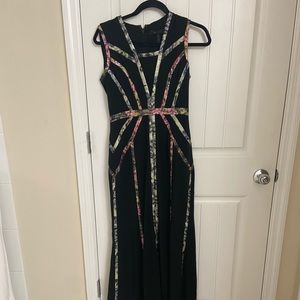 Bcbg black long dress size 4
